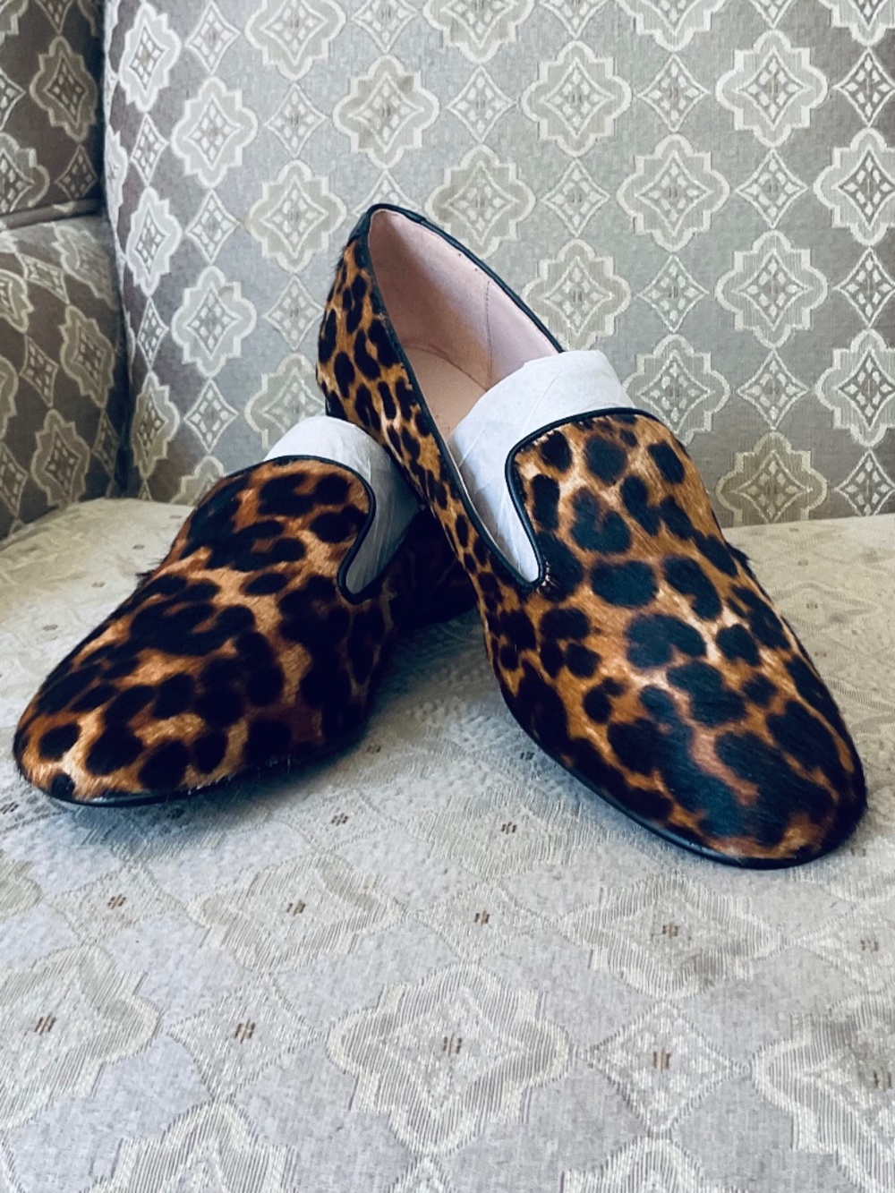 Taryn Rose Collection Leopard Calf Hair Loafers - Size 9 NEW